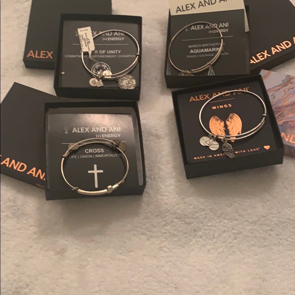 Lot of 4 Alex and Ani bracelets